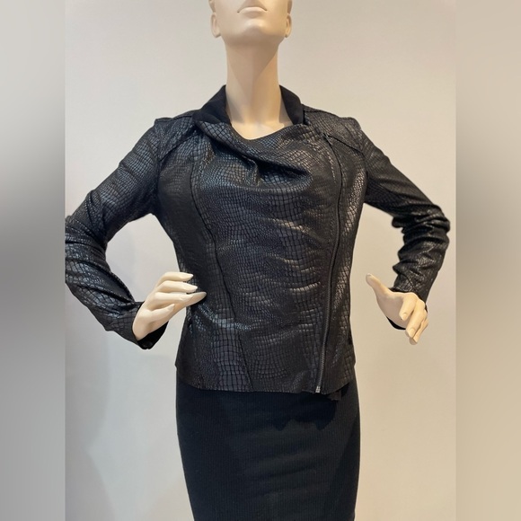 BLANK NYK | Mock Croc Faux Leather Jacket Size XSmall - Picture 2 of 11